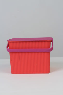 Neon,Red & Pink Plastic Bucket with Lid & Handle 9