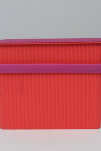 Neon,Red & Pink Plastic Bucket with Lid & Handle 9" x 9" - GS Productions