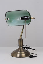 Load image into Gallery viewer, Green &amp; Gold Classic Study Table Lamp 9&quot; x 14&quot; - GS Productions

