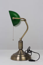 Load image into Gallery viewer, Green &amp; Gold Classic Study Table Lamp 9&quot; x 14&quot; - GS Productions
