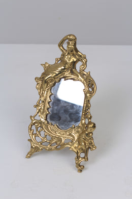 Gold Classic Victorian/Baroque Small Table Mirror in Metal 6
