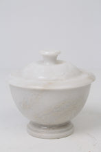 Load image into Gallery viewer, White Marble Hand Crafted Pot with Lid 9&quot; x 9&quot; - GS Productions
