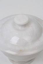 Load image into Gallery viewer, White Marble Hand Crafted Pot with Lid 9&quot; x 9&quot; - GS Productions
