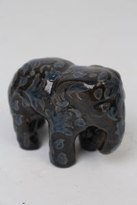 Grey & Blue Ceramic Decorative Elephant - GS Productions