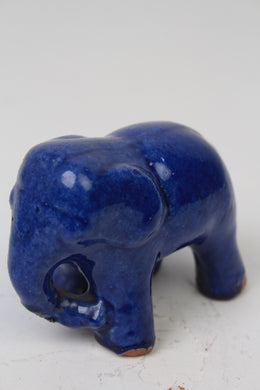 Blue Decorative Elephant in Ceramic 5