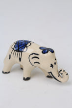 Load image into Gallery viewer, Blue &amp; White Hand Painted Decorative Elephant in Ceramic 5&quot; x 7&quot; - GS Productions

