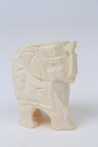 Off-White Hand Crafted Decorative Elephant in Ivory - GS Productions