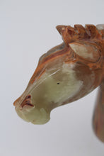 Load image into Gallery viewer, Brown &amp; Green Abstract Decorative Hand Crafted Horse Sculpture in Marble - GS Productions
