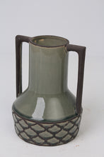 Load image into Gallery viewer, Dull Green Glazed Ceramic Traditional Vase/Pot 12&quot; x 18 - GS Productions

