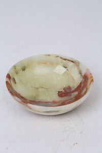 Grape Green & Brown Hand Crafted Marble Bowl 5" x 10" - GS Productions