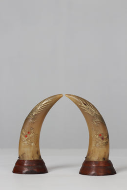 Set of 2 Brown Decoration Pieces 07