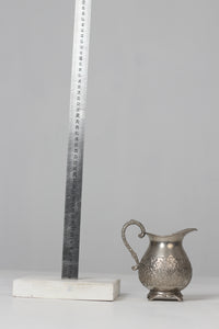 Antique silver traditional metal milk pot 8" x 8" - GS Productions