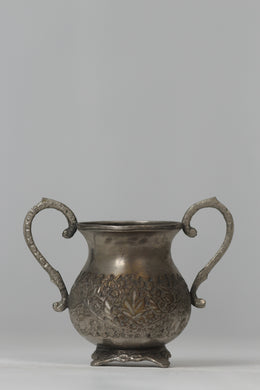 Antique silver traditional metal sugar pot  6