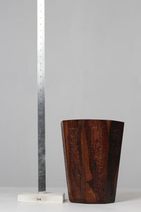 Brown wooden carved planter  12" - GS Productions