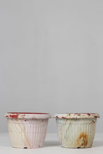 Load image into Gallery viewer, Set of 2 White Weathered Plastic Planters 2&quot; X 5&quot; - GS Productions
