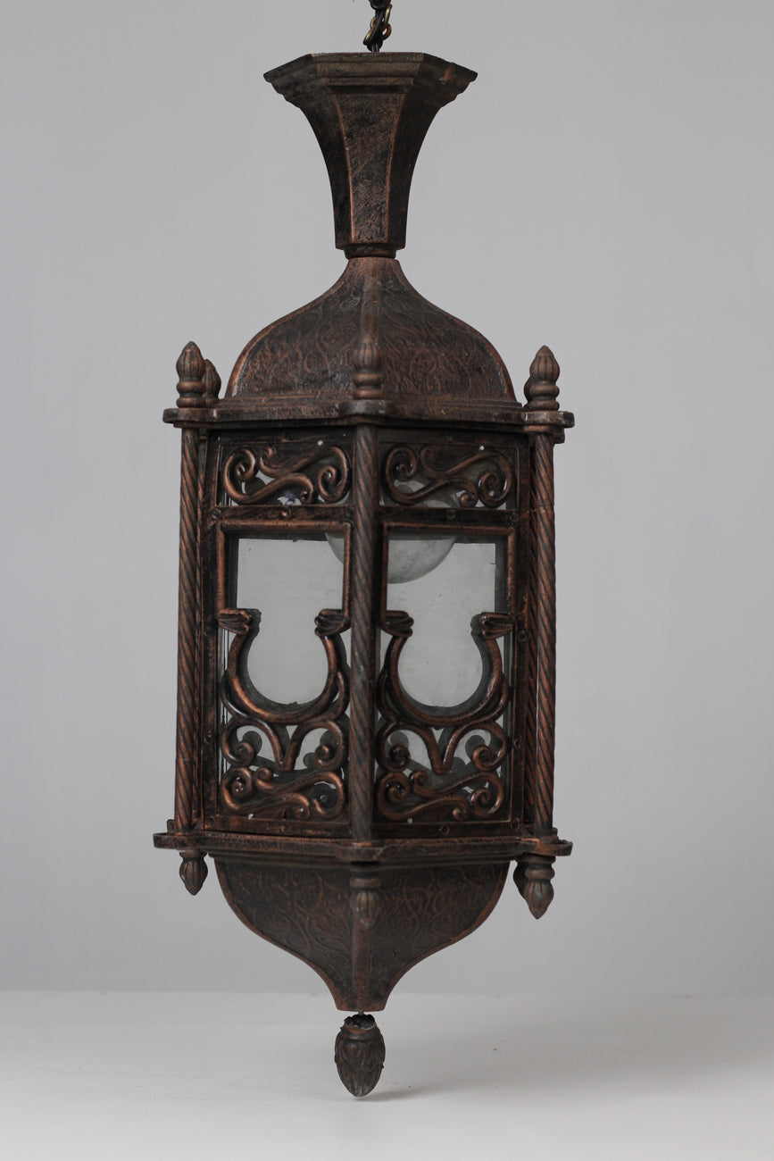 Black n gold antique moroccan hanging light  28