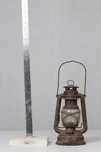 Brown rusted antique lantern  10" - GS Productions