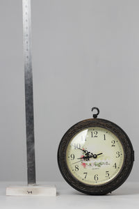 Black & off-white hanging clock  10" x 10" - GS Productions