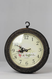 Black & off-white hanging clock  10" x 10" - GS Productions