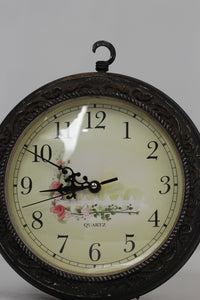 Black & off-white hanging clock  10" x 10" - GS Productions