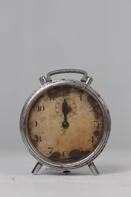 Brown & Silver vintage table clock 5