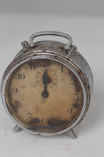 Load image into Gallery viewer, Brown &amp; Silver vintage table clock 5&quot; x 5&quot; - GS Productions
