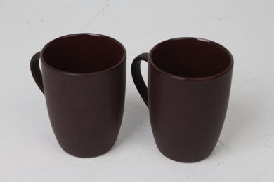 Set of 2 Dark Brown Tea Mugs - GS Productions