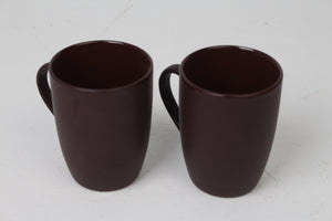 Set of 2 Dark Brown Tea Mugs - GS Productions