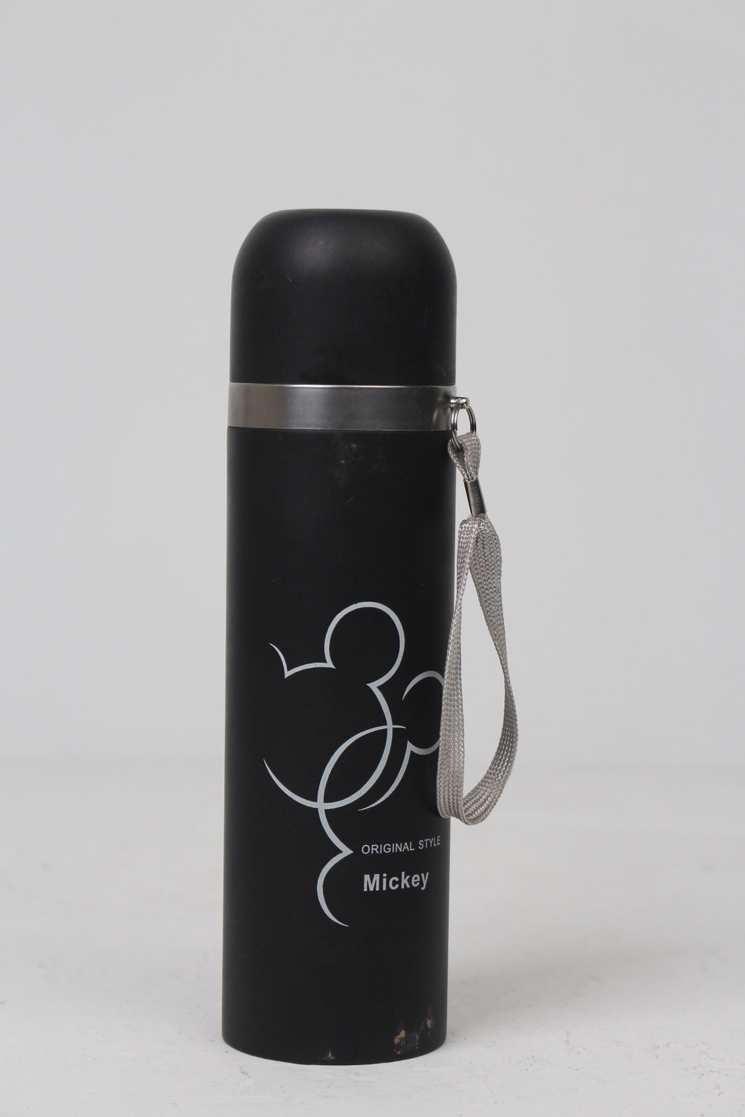 Black & White Water Flask Bottle with Cap - GS Productions