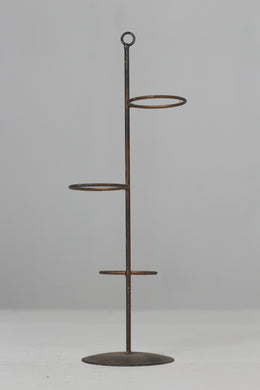 Black metal candle cup stand - GS Productions