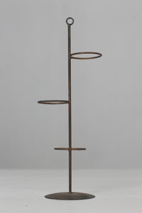 Black metal candle cup stand - GS Productions