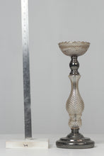 Load image into Gallery viewer, Dull gold n champagne metal n glass traditional candle stand - GS Productions
