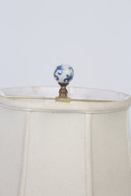 Load image into Gallery viewer, Blue &amp; Off-White Classic Chinese Printed Table Lamp - GS Productions
