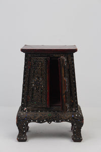 Brown & Gold Hand Carved Thai Cabinet - GS Productions