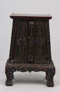 Brown & Gold Hand Carved Thai Cabinet - GS Productions