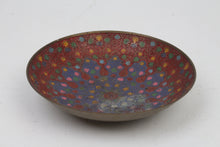 Load image into Gallery viewer, Gold, Blue,Red,Green &amp; Yellow Hand Painted Traditional Metal Bowl - GS Productions
