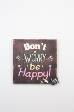 Black, White, Pink & Sea Green Quote on Wooden Plank - GS Productions