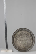 Load image into Gallery viewer, Dull Antique Silver Traditional Carved Tray 13&quot; x 13&quot; - GS Productions

