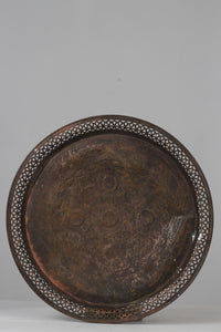 Dull Antique Traditional Carved Tray 16" x 16" - GS Productions