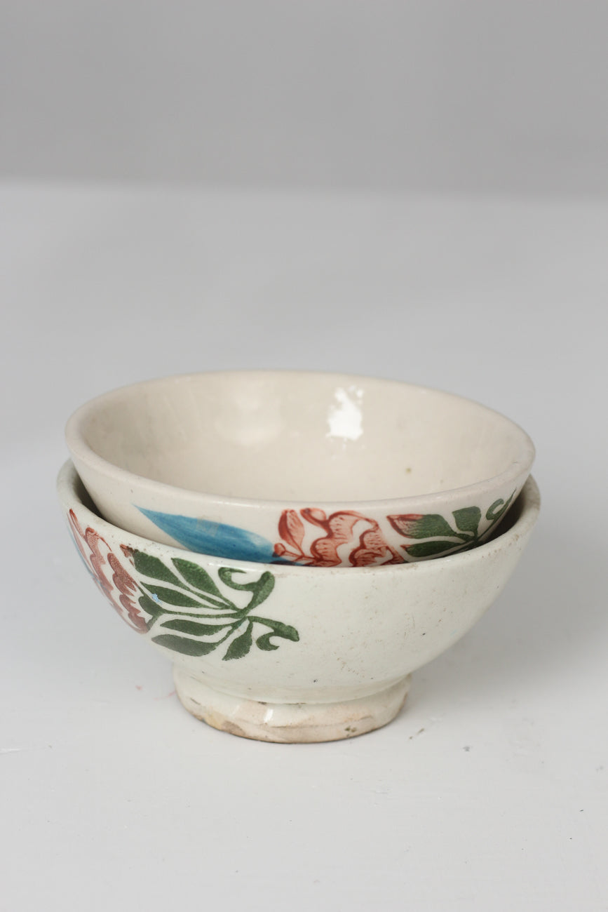 Off white & Green clay bowls /dhaaba pots04