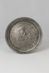 Antique Silver Traditional Metal Tray 10" x 10" - GS Productions
