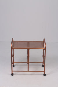Golden metal trolly Table 2' x 2'ft - GS Productions