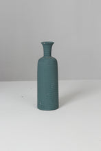 Load image into Gallery viewer, Teal blue old painted glass bottle  02&quot;x 13&quot; - GS Productions
