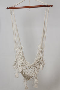 Off-white & Brown Unique Weaved Rope Swing - GS Productions