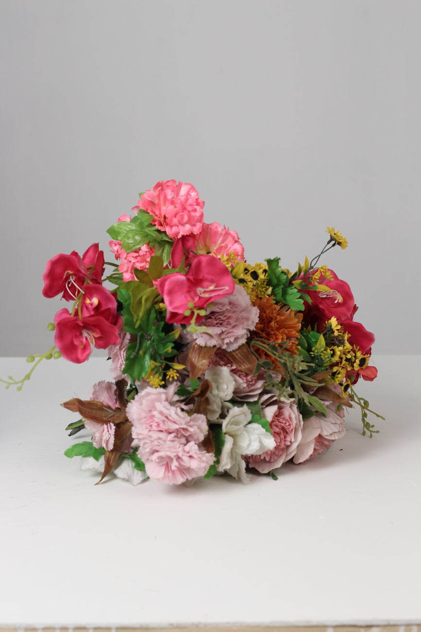 Red & Pink Artificial Decorative Plants - GS Productions