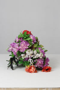 Purple & Red Artificial Decorative Plants - GS Productions