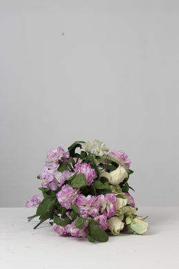 Purple & White Artificial Decorative Plants - GS Productions