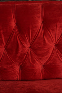 Red & antique gold carved and quilted 3'x 6'ft - GS Productions