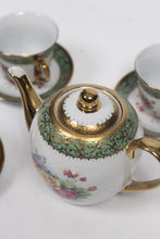 Load image into Gallery viewer, Golden, white, green &amp; Pink china english tea set  03&quot; [8 pieces] - GS Productions
