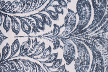 Load image into Gallery viewer, White &amp; Blue english linen upholstery and chalk finished french chair 1.5 x3.5&#39;ft - GS Productions
